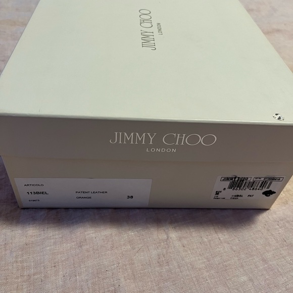 Jimmy Choo neon orange thin wedges. - Picture 10 of 12